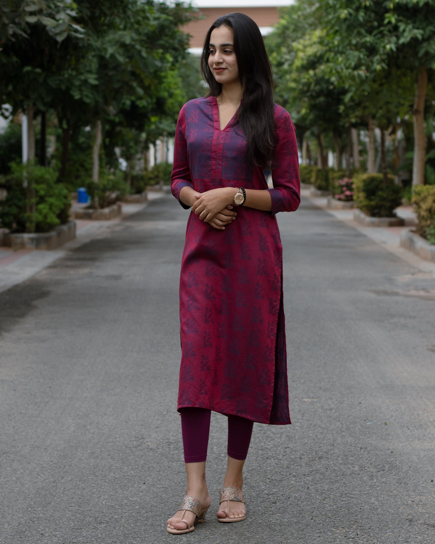 Bougainville  cotton Kurta